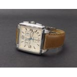 Tissot Quadrato chronograph stainless steel gentleman's wristwatch, ref. T005.517A, quartz,