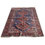 Antique Persian Qashqai rug, 60" x 44.5"