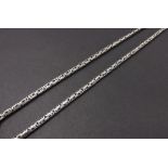 Silver necklet, 77.7gm, 21" long