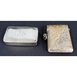 George III silver rectangular snuff box of plain rounded form, maker Joseph Willmore, Birmingham