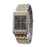 Citizen Eco-Drive rectangular bi-colour stainless steel gentleman's bracelet watch, ref. G820-