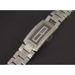 Raymond Weil Shine curved rectangular stainless steel lady's bracelet watch, ref. 1500, no. V449559,