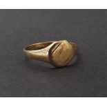 9ct signet ring, 2.2gm, ring size S