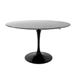 Eero Saarinen and Florence Knoll - Nero Marquinia marble top coffee table, with black lacquered