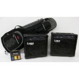 Laney HCM15B guitar amplifier; together with a Laney MXD30 guitar amplifier, also a Flitelite gig