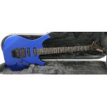 Larrivee RS-4 electric guitar, made in Canada, circa 1983, metallic blue finish with imperfections