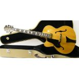 Hofner New President left handed archtop electric guitar, made in Germany, ser. no. C04xxx, label