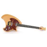 1970s Ovation Breadwinner electric guitar, made in USA, ser. no. E6xx9, tan brown finish, minor dent