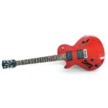 Perry Bamonte - Gordon Smith hollow body left-handed electric guitar, made in Britain, with Patent