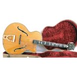 1958 Hofner Committee Deluxe archtop guitar, made in Germany, ser. no. 109, blonde finish with minor