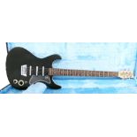 2000 Danelectro Hodad baritone electric guitar, made in Korea, black sparkle finish, 30" scale,