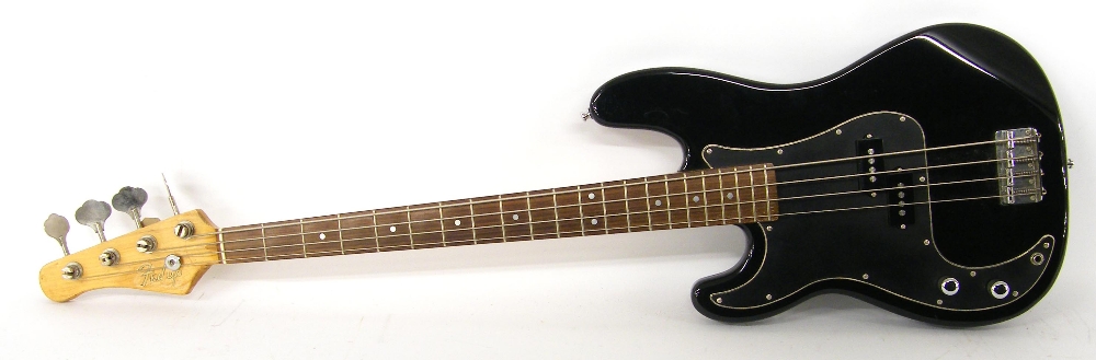 Perry Bamonte - 'Fed Up' Encore left-handed bass guitar, with upgraded Seymour Duncan pickups, black