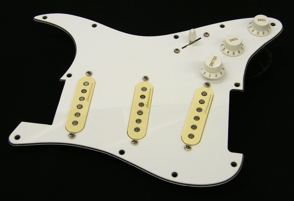 WD Music Products Stratocaster scratchplate fitted with a set of Fender noiseless single coil