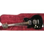 Perry Bamonte - Maton Mastersound 500 left-handed electric guitar, black finish with many