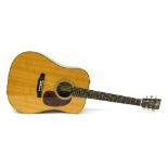 Recording King RD-127 acoustic guitar, made in China, with Indian rosewood back and sides and