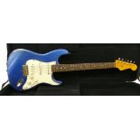 2007 Bill Nash S63 electric guitar, ser. no. 1xxxx9, Lake Placid blue relic finish, electrics in