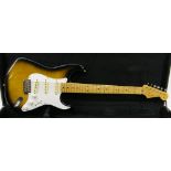 Mid 1980s Fender '57 re-issue Stratocaster electric guitar, made in Japan, ser. no. E7xxxx6,