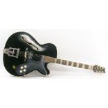 1960s Framus Billy Lorento hollow body electric guitar, made in Germany, black finish with typical