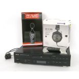 Beyerdynamic DT770 Pro audio headphones, boxed; together with a Teac CD-P1260 compact disc player