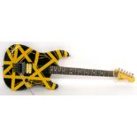 1980s Tokai Super Edition Bumblebee electric guitar, made in Japan, ser. no. L2xxx5, black and