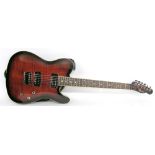 Fender FMT custom Telecaster electric guitar, made in Indonesia, black cherry burst finish,