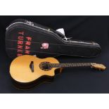 Frank Turner - Patrick James Eggle Salvadac acoustic guitar, fitted with a Fishman sound hole