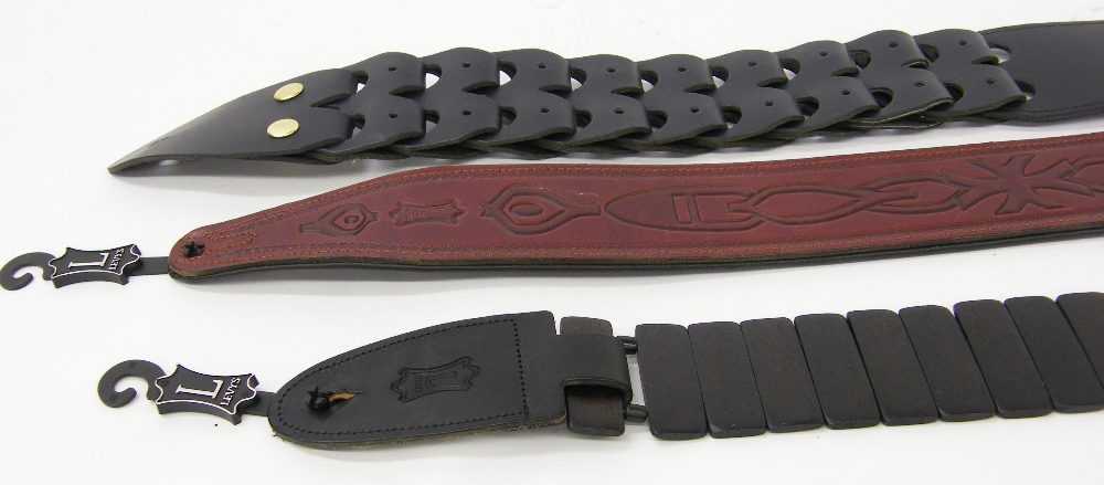 Three good quality guitar straps (3)