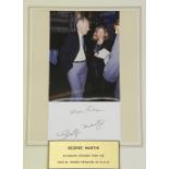 Sir George Martin CBE - Signed bidding card from a special event at The Hard Rock Cafe, London on