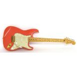 Gypie Mayo owned Squier by Fender Hank Marvin Signature Stratocaster electric guitar, made in Japan,