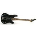 Perry Bamonte - BC Rich right handed bass guitar, black finish with various surface scratches and