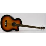 Michael Kelly Nostalgia Series MKFF4SV electro acoustic bass guitar, sunburst finish with many