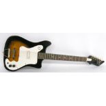 1960s Kay K310 electric guitar, made in USA, two-tone sunburst finish with typical wear for age,