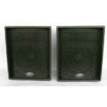 Pair of Peavey Eurosys 700 PA speakers, with covers, stands & leads