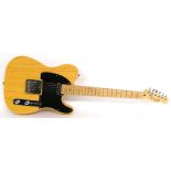 Fender Lite Ash Telecaster electric guitar, made in Korea, natural finish, upgraded with Fender