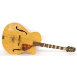 1960s Framus Zenith 33 archtop acoustic guitar, made in Germany, natural finish with typical wear