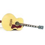 2010 Gibson SJ-200 Studio electro-acoustic guitar, made in USA, ser. no. 1xxx0xx5, natural finish,