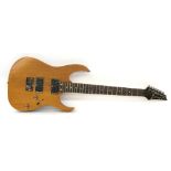 Ibanez RG series RG421 electric guitar, made in Indonesia, natural finish with buckle rash to the