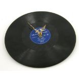 1950s His Master's Voice "All Shook Up" by Elvis Presley 78 vinyl, converted to a wall clock dial