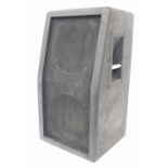 2 x 12 angled speaker cabinet enclosing a pair Goodmans speakers (currently unwired)