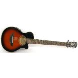 Yamaha APXT-1 electro-acoustic travel guitar, vintage sunburst finish, electrics in working order,