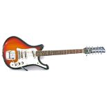 1969 Yamaha SG12A twelve string electric guitar, made in Japan, ser. no. 1xxx7, sunburst finish with