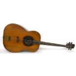 1930s Regal Bassoguitar, made in USA, natural finish, missing adjustable end pin, condition: good