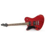 Perry Bamonte - 2004 Schecter Diamond Series Ultra left-handed electric guitar, vintage cherry