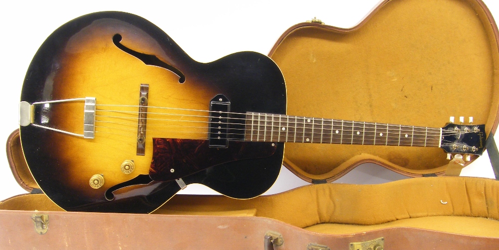 1952 Gibson ES125 hollow body electric guitar, made in USA, ser. no. Z2xx4, sunburst finish in