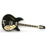 Teisco Excetro Harley-1 electric guitar, made in Japan, ser. no. B8xxx8, black finish with many