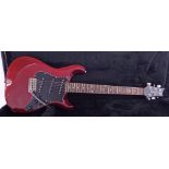 1990 PRS EG-3 electric guitar, made in USA, ser. no. 05xxx5, electric red finish with