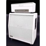 1997 Marshall 35th Anniversary white plexi mark two amplifier head with matching cabinet, white