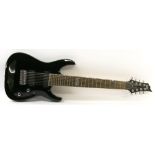 LTD by ESP H-208 eight string electric guitar, made in China, black finish with light surface marks,