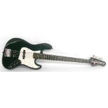 Catalyst Tigris bass guitar, made in USA, metallic green finished one-piece ceramic graphite