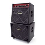 2009 Wharfdale WHB200C bass combo with Wharfdale WHB115 bass speaker cabinet, made in China, solid